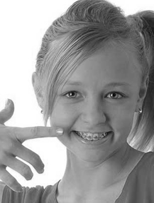 photo: girl with braces